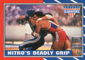 1991 Topps American Gladiators #5 Nitro's Deadly Grip Front